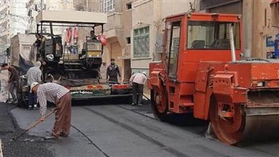 لتحقيق السيولة المرورية.. رصف شارعي المحطة والجيش برشيد