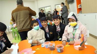 مصر للطيران تحتفل مع أطفال مستشفى 57357 بمناسبة حلول شهر رمضان المبارك
