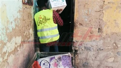 توزيع كراتين مواد غذائية على الأسر الأولى بالرعاية في 50 قرية بكفر الشيخ