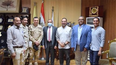 رئيس جامعة بني سويف يستقبل  مساعد وزير التعليم العالي للمشروعات القومية