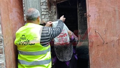 أورمان كفر الشيخ توزع 12 طن لحوم و3 الأف كرتونة غذائية