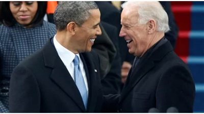  أوباما يمازح الرئيس الأمريكي : شكرا يا نائب الرئيس بايدن 