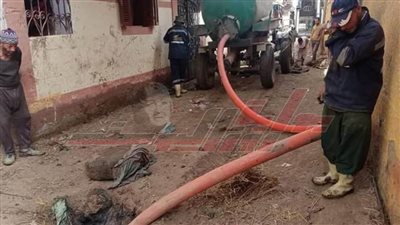 تطهير وتسليك خطوط خفض المنسوب بسيدي سالم