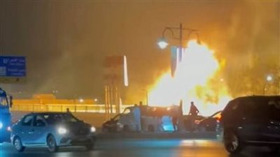 السيطرة على حريق خط غاز مدينة نصر بالقاهرة