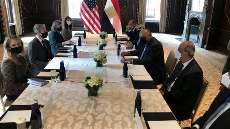 شكري يبحث مع نظيره