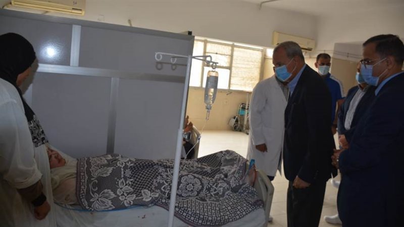 متابعة مصابة بحريق