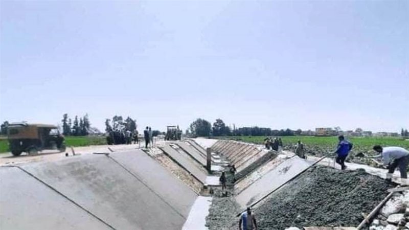 تبطين ترعة بحر مشتول