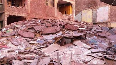 انهيار جزئي لمنزل قديم بشبرا الخيمة دون خسائر بشرية