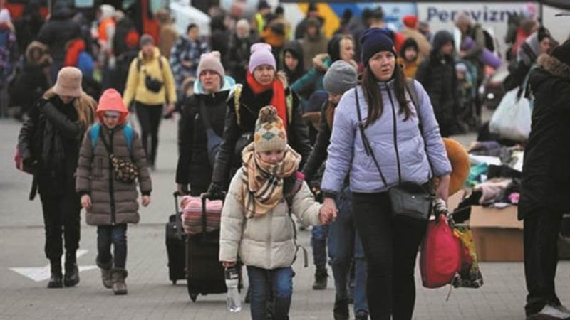 لاجئون فارون من أوكرانيا