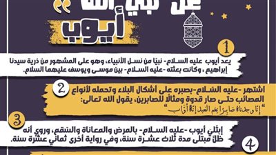 كل يوم معلومة| 5 معلومات عن نبي الله أيوب عليه السلام