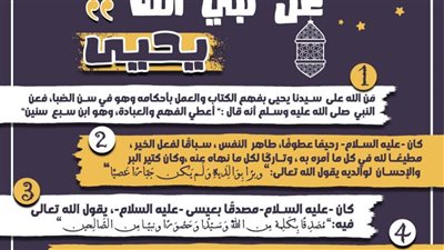 كل يوم معلومة| 5 معلومات عن نبي الله يحيى عليه السلام