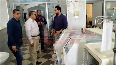 رئيس مدينة مطوبس يتفقد المستشفى المركزي