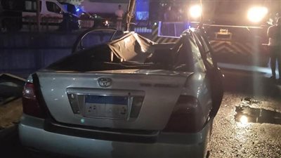 مصرع سائق إثر انقلاب سيارة ميكروباص بترعة الإسماعيلية بشبرا الخيمة 