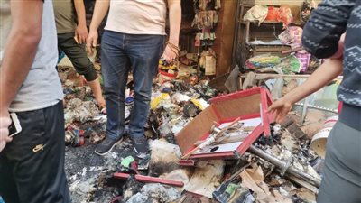 لجنة لحصر خسائر حريق محلات شبين القتاطر و10 آلاف تعويض لكل محل 