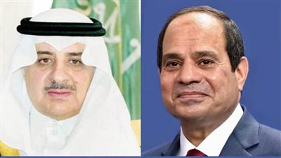 الرئيس السيسي يتلقى تهنئة من أمير تبوك بحلول عيد الفطر