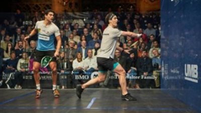 يوسف إبراهيم يتأهل للدور ربع النهائي ببطولة جي بي مورجان للإسكواش