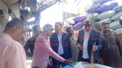 عبد الستار: يتفقد أعمال توريد القمح إلي شون وصوامع كفر الشيخ