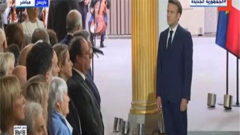 ماكرون خلال مراسم