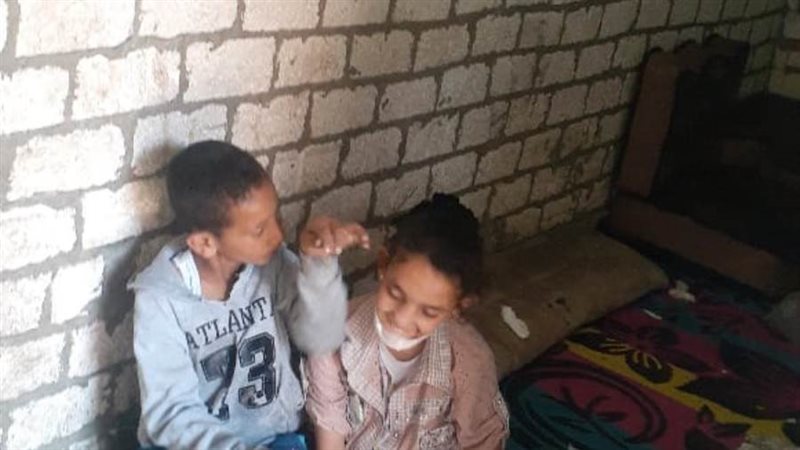 الطفلان شروق وأحمد