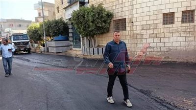 رصف وتمهيد الطرق بسيدي سالم في كفر الشيخ