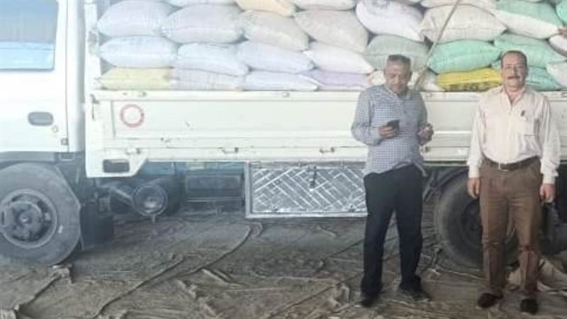 القمح المضبوط خلال