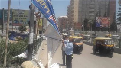 رفع ٤٤٥ حالة إشغال طريق في حملة مكبرة بالبحيرة 