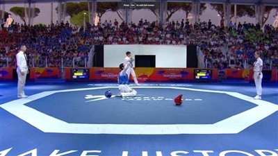 سيف عيسى يصل لنهائي بطولة الجائزة الكبرى للتايكوندو