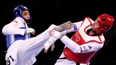 سيف عيسى يحصد فضية الجائزة الكبرى للتايكوندو