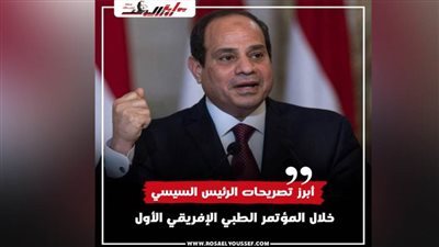 أبرز تصريحات الرئيس خلال المؤتمر الطبي الإفريقي الأول (صور)