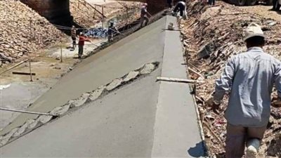 بتكلفة 37 مليونًا .. أعمال تأهيل وتبطين ترعة بشارة بالحسينية 