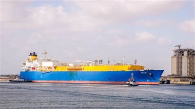 ميناء دمياط يستقبل ناقلة الغاز المسال ( BITHISH MENTOR ) والتي ترفع علم بريطانيا