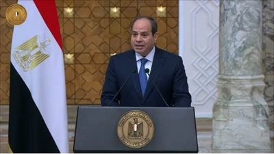 في زيارته الرسمية الأولى لمصر.. الرئيس السيسي يتمنى التوفيق للدكتور رشاد العليمي