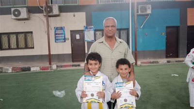 شقيقان يحصلان على بطولة القليوبية للكاراتيه