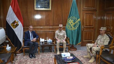 محافظ القليوبية يستقبل رئيس أركان قوات الدفاع الشعبي والعسكري