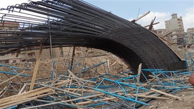 إصابة 3 عمال بعد سقوط عمود كوبري تحت الإنشاء بالدقهلية