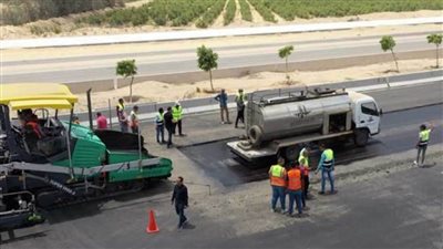 الانتهاء من الطريق الرئيسي بمشروع  تطوير وتوسعة طريق وادي النطرون العلمين أوائل أغسطس