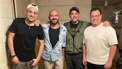 العسيلي مع عزيز الشافعي وتامر حسين في 