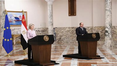 التغطية الكاملة للمؤتمر الصحفي المشترك بين الرئيس السيسي ورئيسة المفوضية الأوروبية 