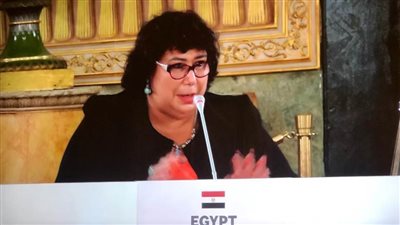  وزيرة الثقافة تستعرض جهود مصر لدعم الإبداع بمؤتمر نابولي لوزراء ثقافة 