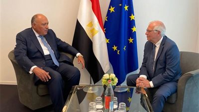 شكري يعقد مباحثات مع الممثل الأعلى للسياسة الخارجية بالاتحاد الأوروبي