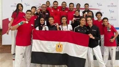 وزير الرياضة يشيد بإنجازات أبطال مصر فى التايكوندو والسباحة والجمباز فى بطولات العالم