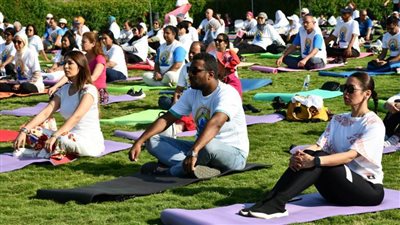 وزير الرياضة يشارك فى احتفال سفارة الهند باليوم العالمي لليوجا