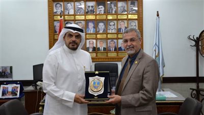 نائب رئيس جامعة الإسكندرية يستقبل الملحق الثقافي بسفارة دولة الكويت بالإسكندرية 