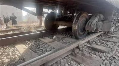 وفاة سيدة نتيجة حادث خروج قطار بضائع عن القضبان بالبحيرة