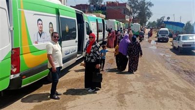 حياة كريمة.. قافلة طبية مجانية بقرية ظهر التمساح بإيتاي البارود بالبحيرة