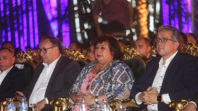 العناني وإيناس عبد الدايم ومحافظ السويس يطلقون فعاليات مهرجان السويس للموسيقى والغناء