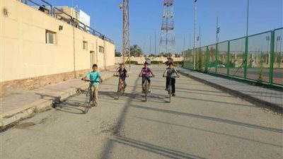 تدريب الشباب على ركوب الدراجات باستاد العريش الرياضى    
