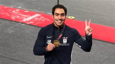 علي زهران يحصد برونزية الجمباز على جهاز الحلق بألعاب البحر المتوسط