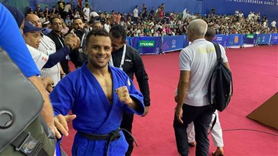 محمد عبد الموجود يتوج بذهبية الجودو بألعاب البحر المتوسط