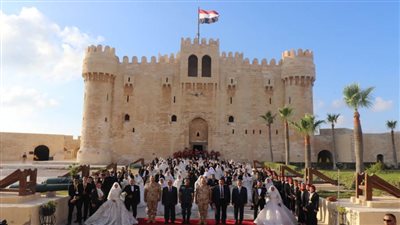 المنطقة الشمالية العسكرية تنظم حفل زفاف جماعي لعدد 120 شابا وفتاة بالإسكندرية